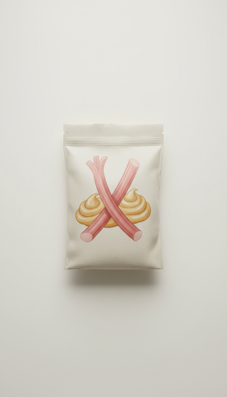 Classic rhubarb & custard sweets pouch