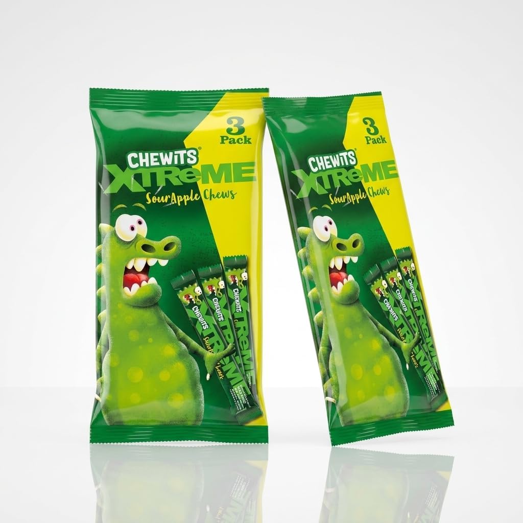 Chewits Extreme 3 x 24 Chewy Sweets 102g Pack