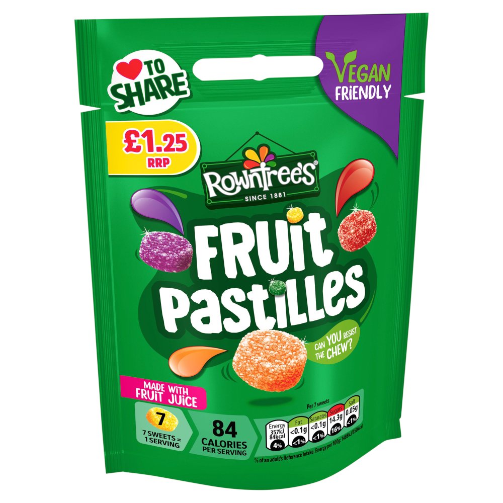 Rowntree's Fruit Pastilles Sweets Sharing Bag 114g