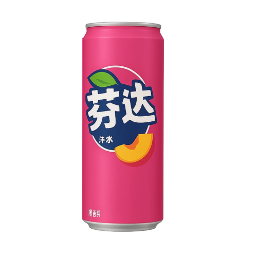 Fanta Peach 330ml Chinese Edition can