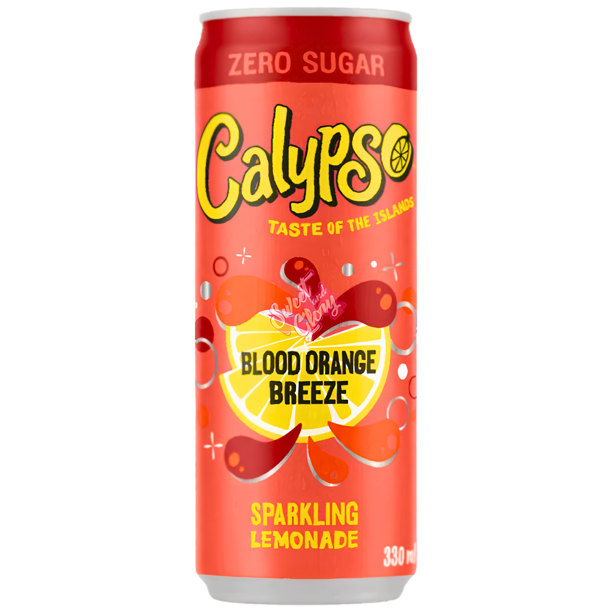 Calypso Blood Orange Breeze Zero Sugar Sparkling Lemonade 330ml can