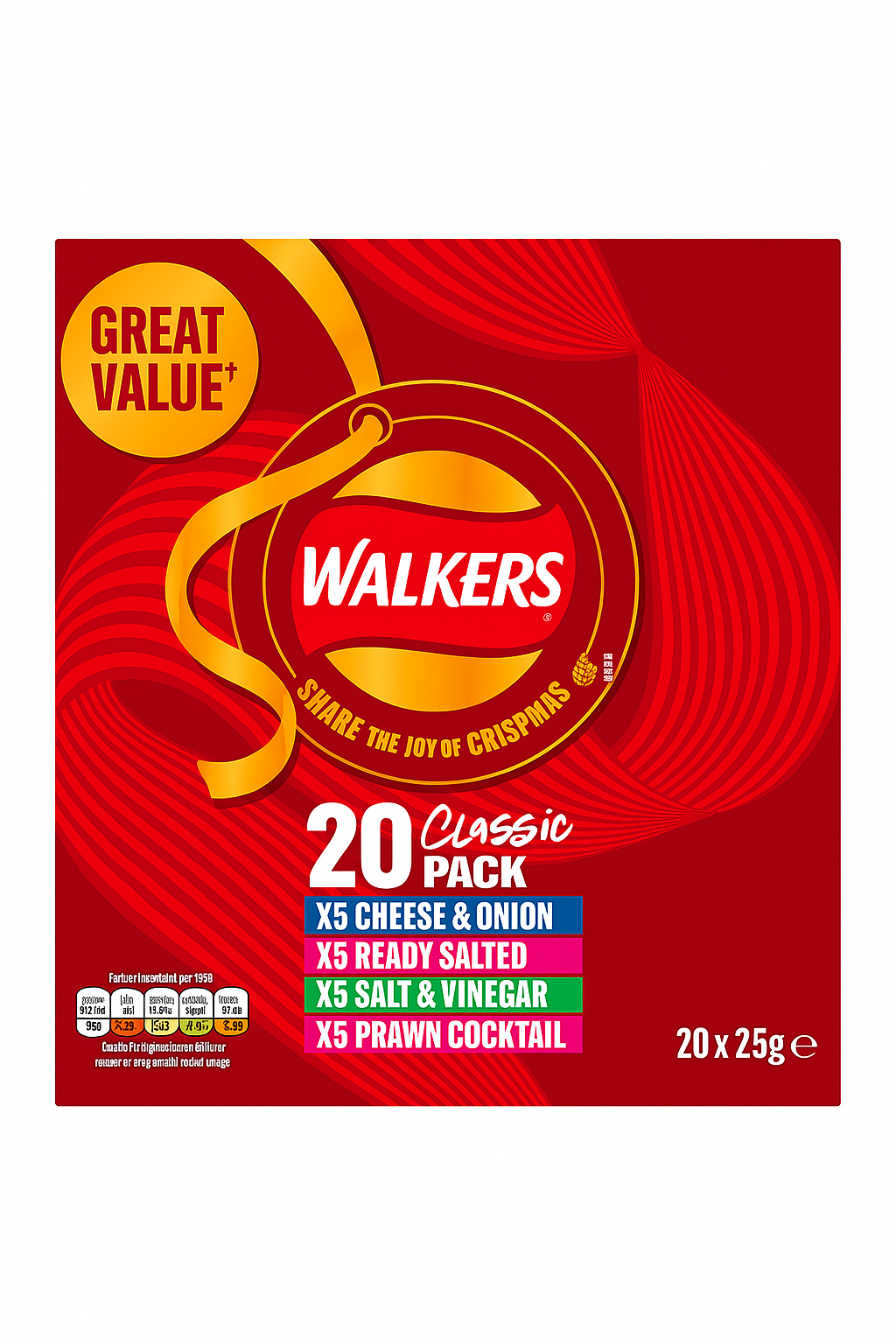 Walkers Variety Multipack Crisps Box