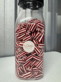 Mini Candy Canes in a DMB Sweets jar