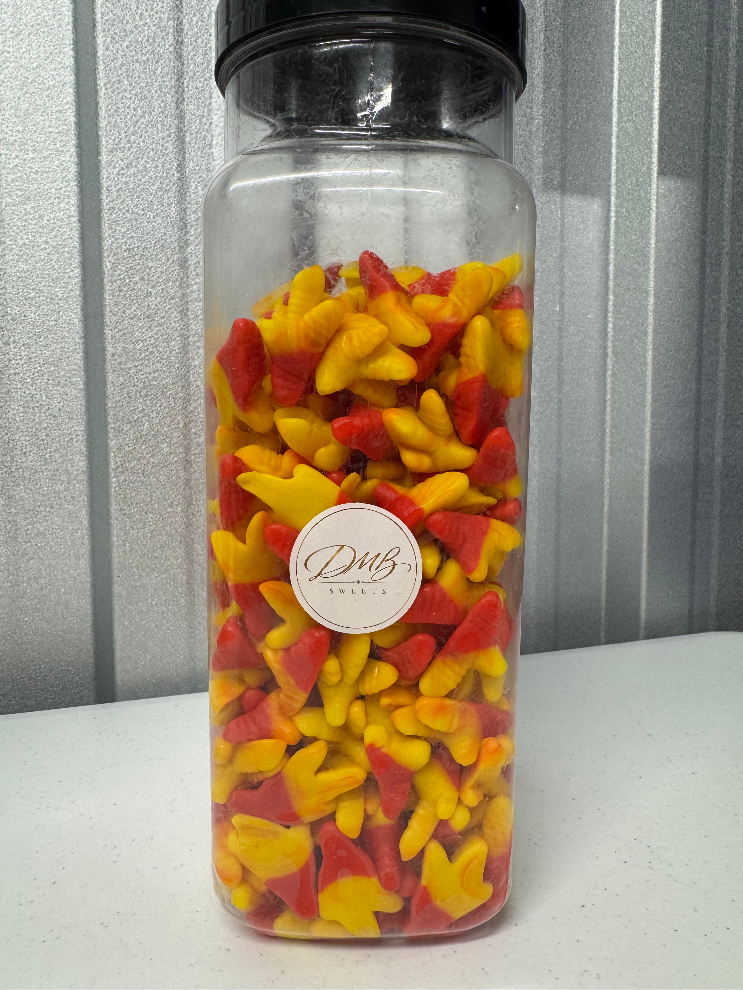 Chicken Feet gummy sweets in a DMB Sweets jar