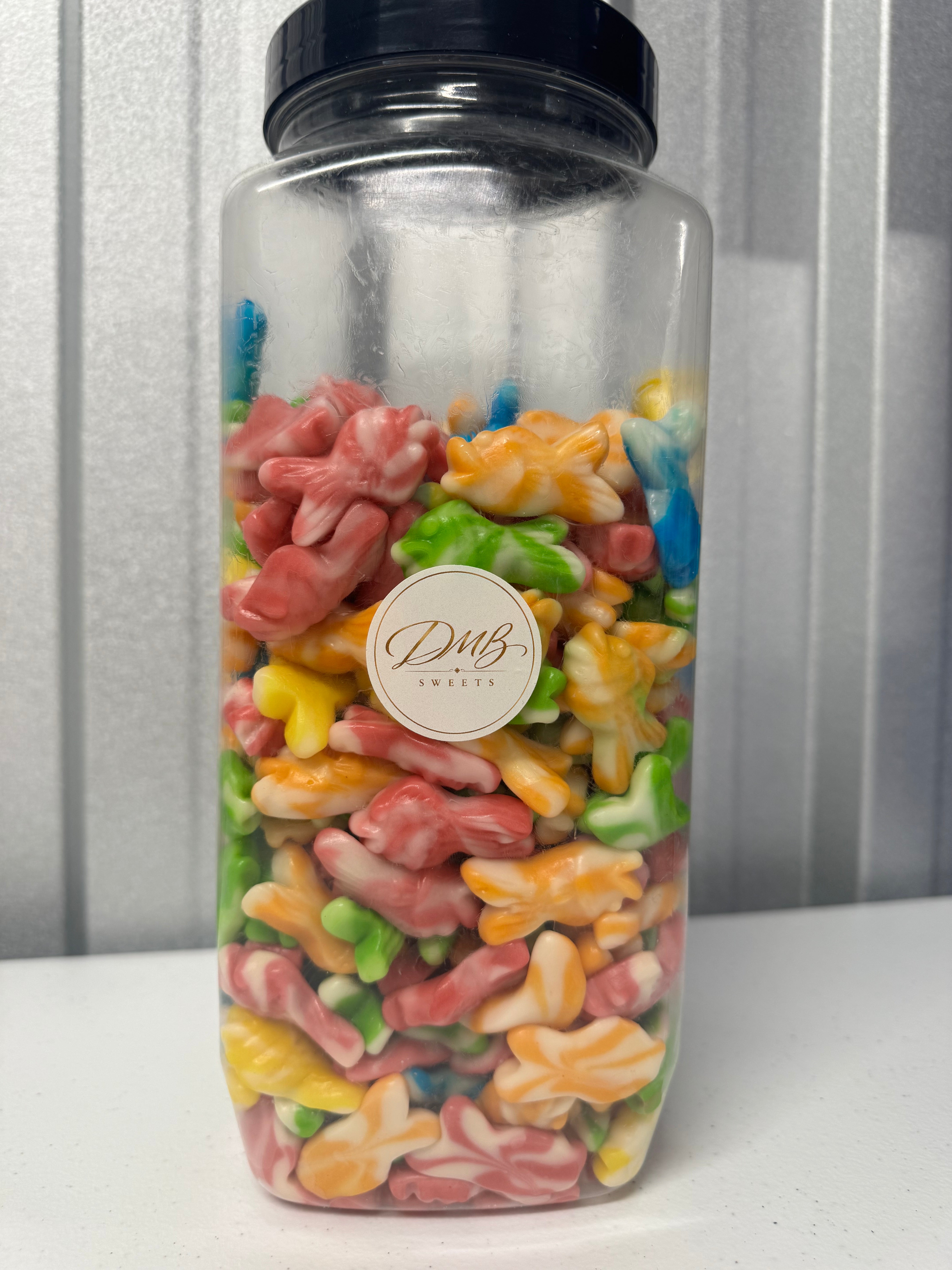 Gummy Fishes in a DMB Sweets jar