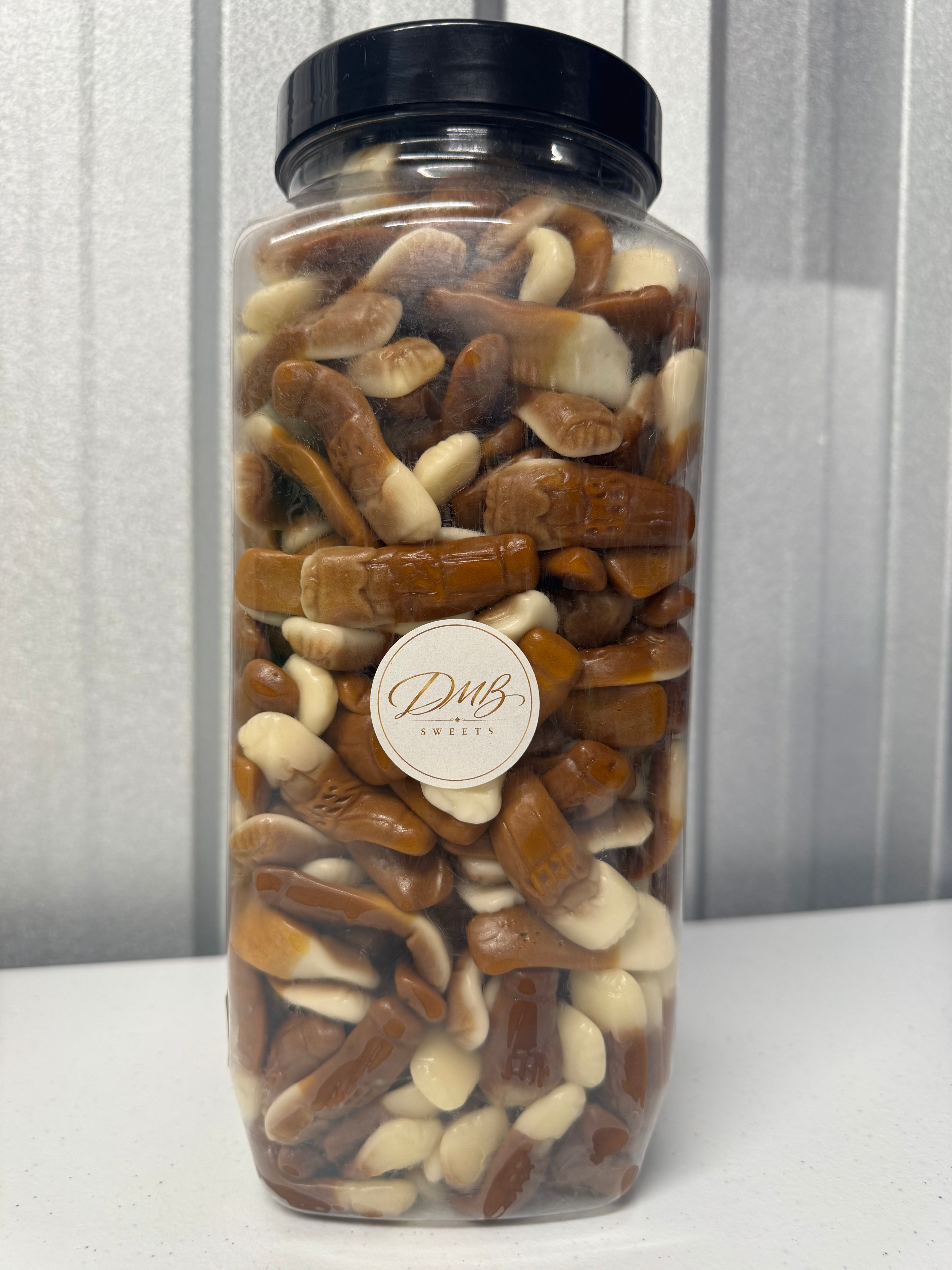 Beer Bottles gummy sweets in a DMB Sweets jar
