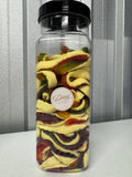 Haribo Yellow Bellies foam and jelly snakes in a DMB Sweets jar