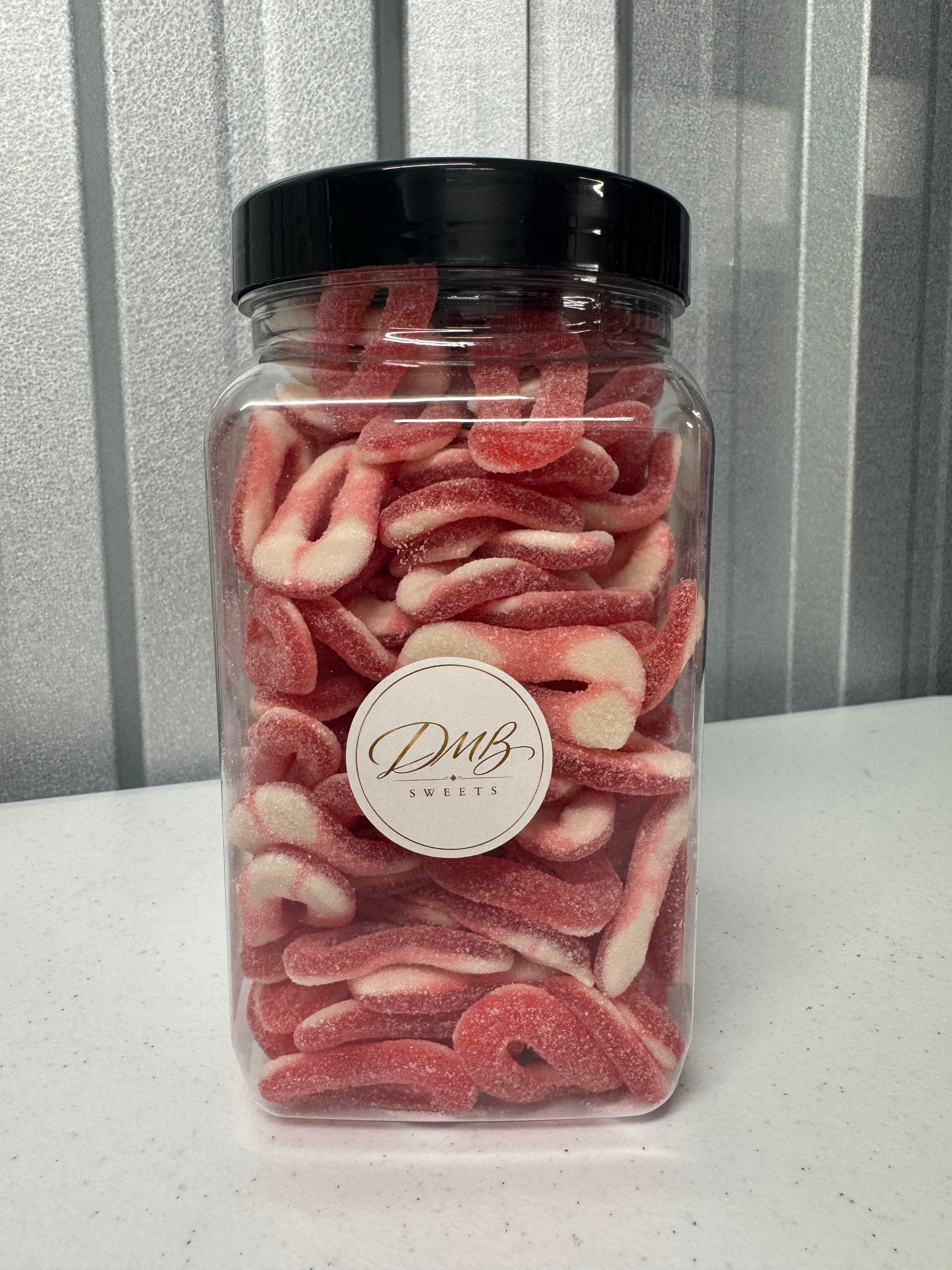 Fizzy Strawberries & Cream Rings 350g - DMB Sweets