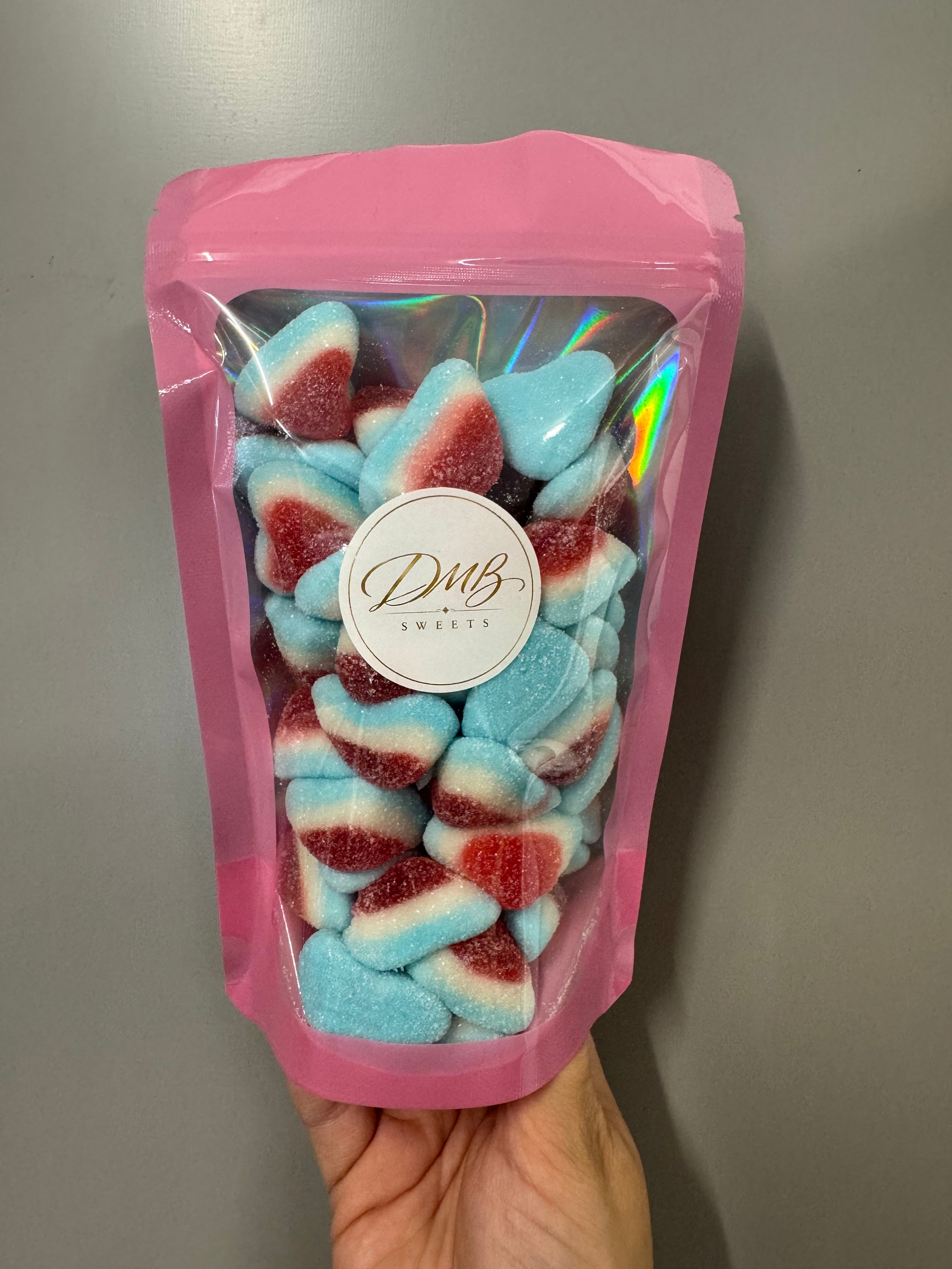 Fizzy Blue Double Hearts 300g