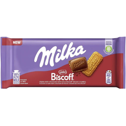 Milka Biscoff Chocolate Bar 90G