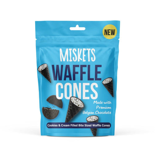 Miskets Cookies and Cream Filled Bite Size Waffle Cones 50g bag