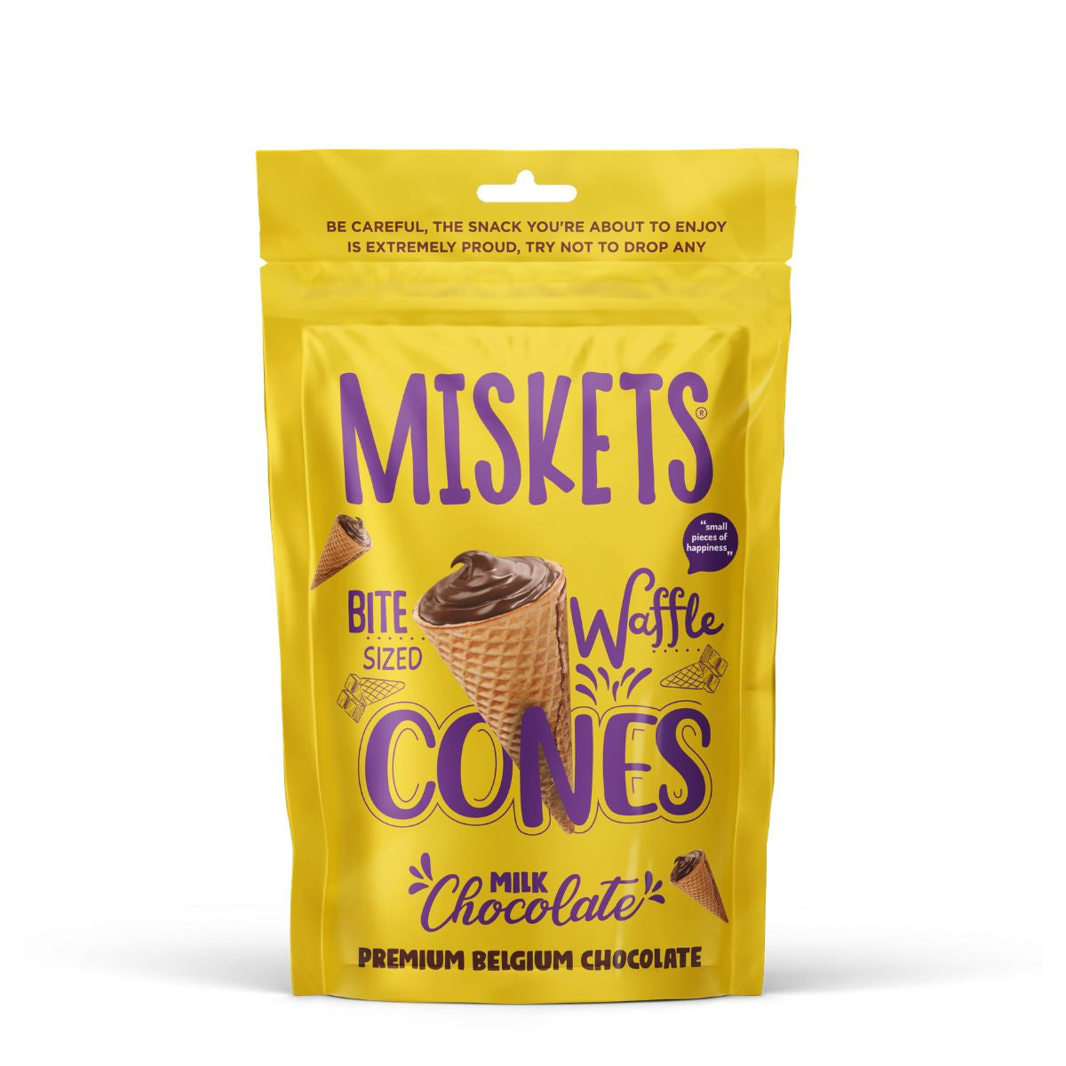 Miskets Milk Chocolate Bite Size Waffle Cones 70g bag