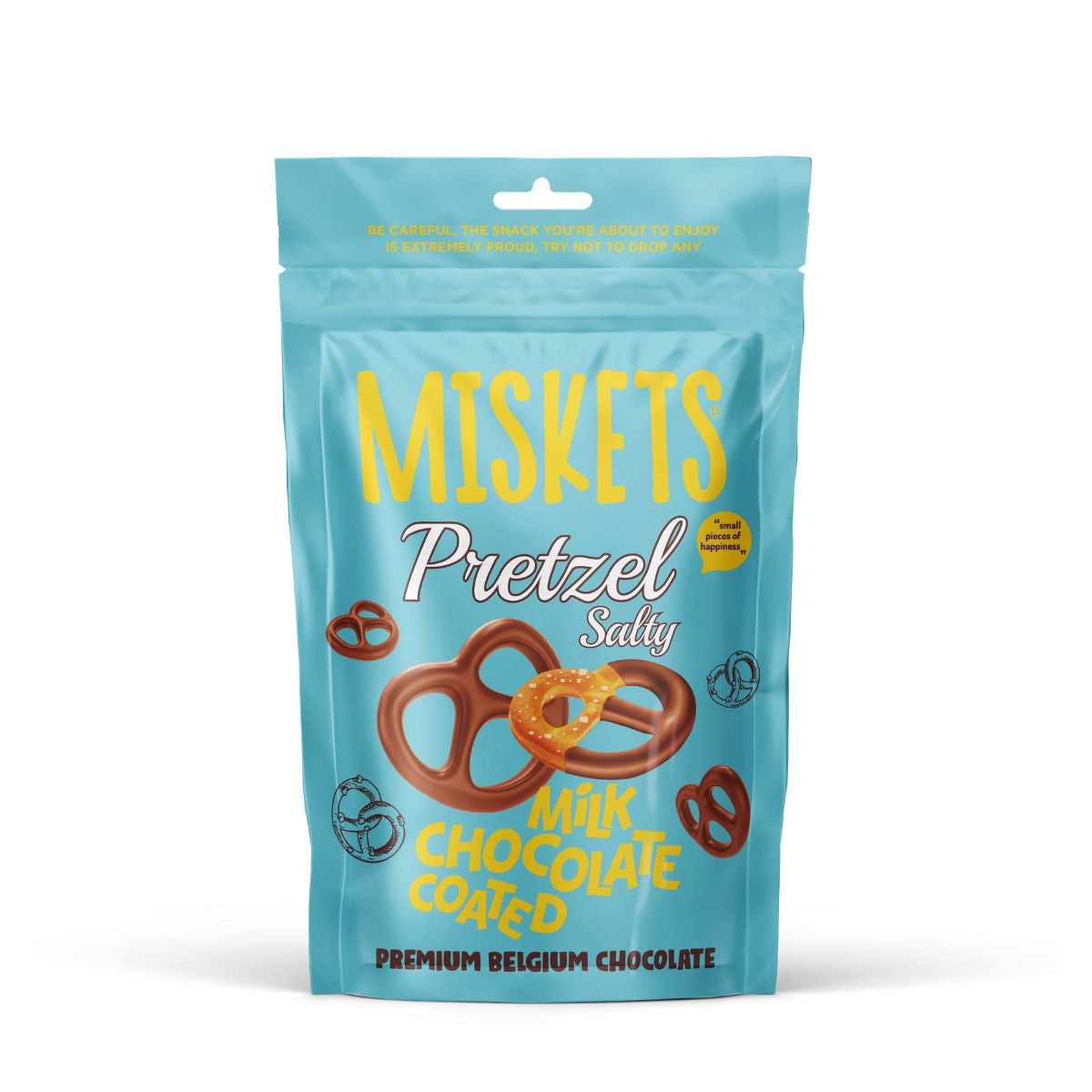 Miskets Milk Chocolate Coated Salty Pretzels 80g bag