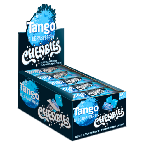 Tango Blue Raspberry Chewbies display box of 40