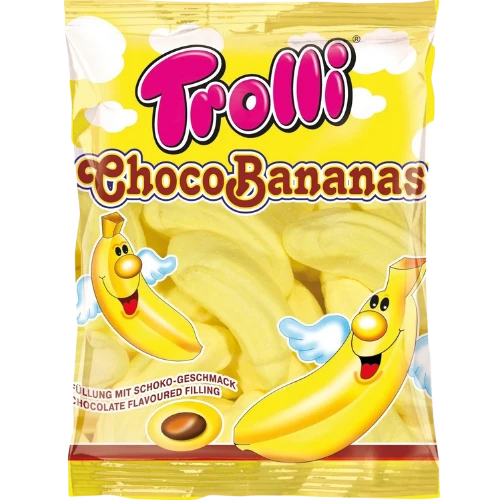Trolli Choco Bananas Marshmallow sweets bag