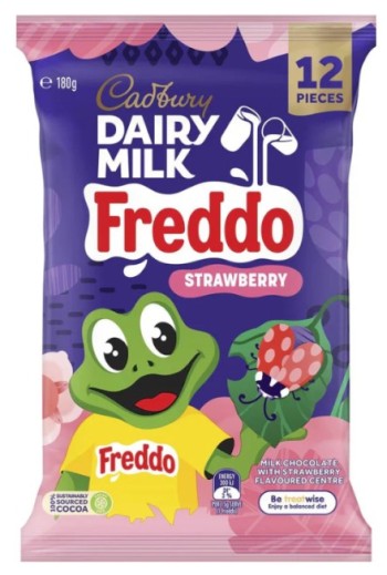 Cadbury Dairy Milk Freddo Strawberry Share Pack 180g 12 pieces