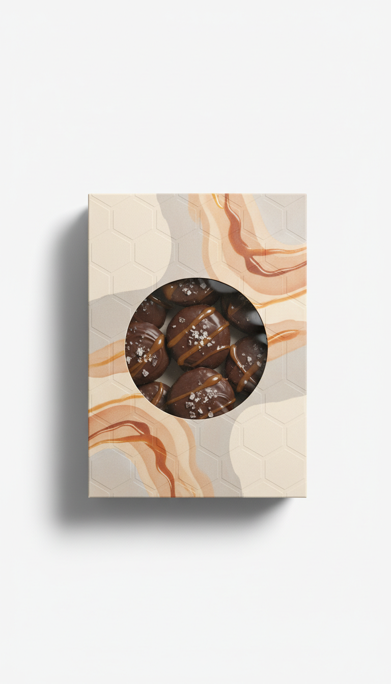 Salted caramel chocolate clusters box