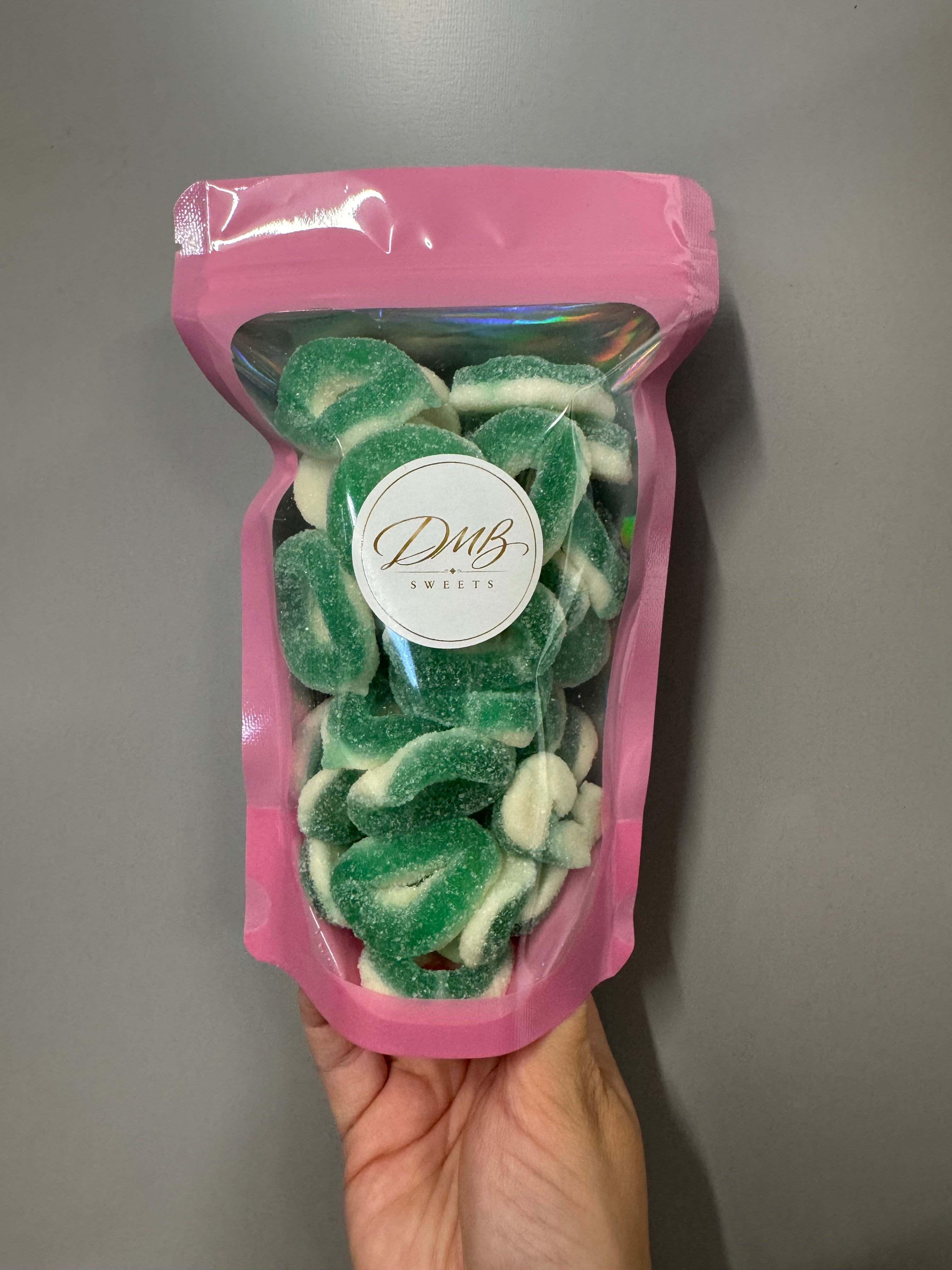 Fizzy Apple Rings 300g