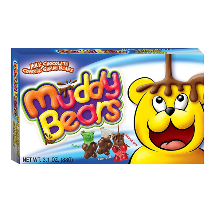 Muddy Bears Milk Chocolate Covered Gummi Bears 88g theatre box