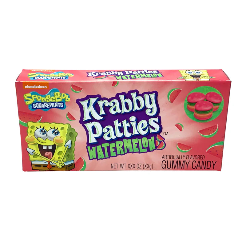 SpongeBob SquarePants Krabby Patties Watermelon Gummy Candy theatre box